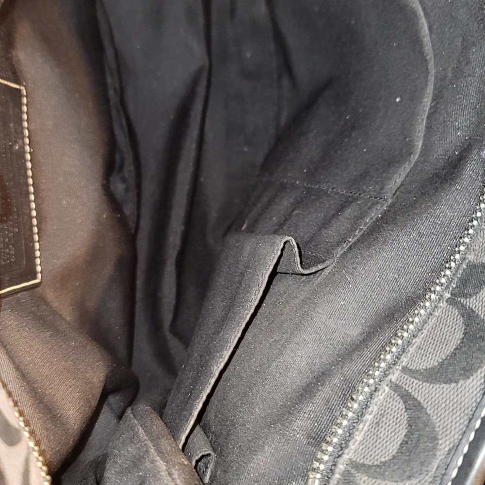COACH black sig shoulder bag - Picture 7 of 8